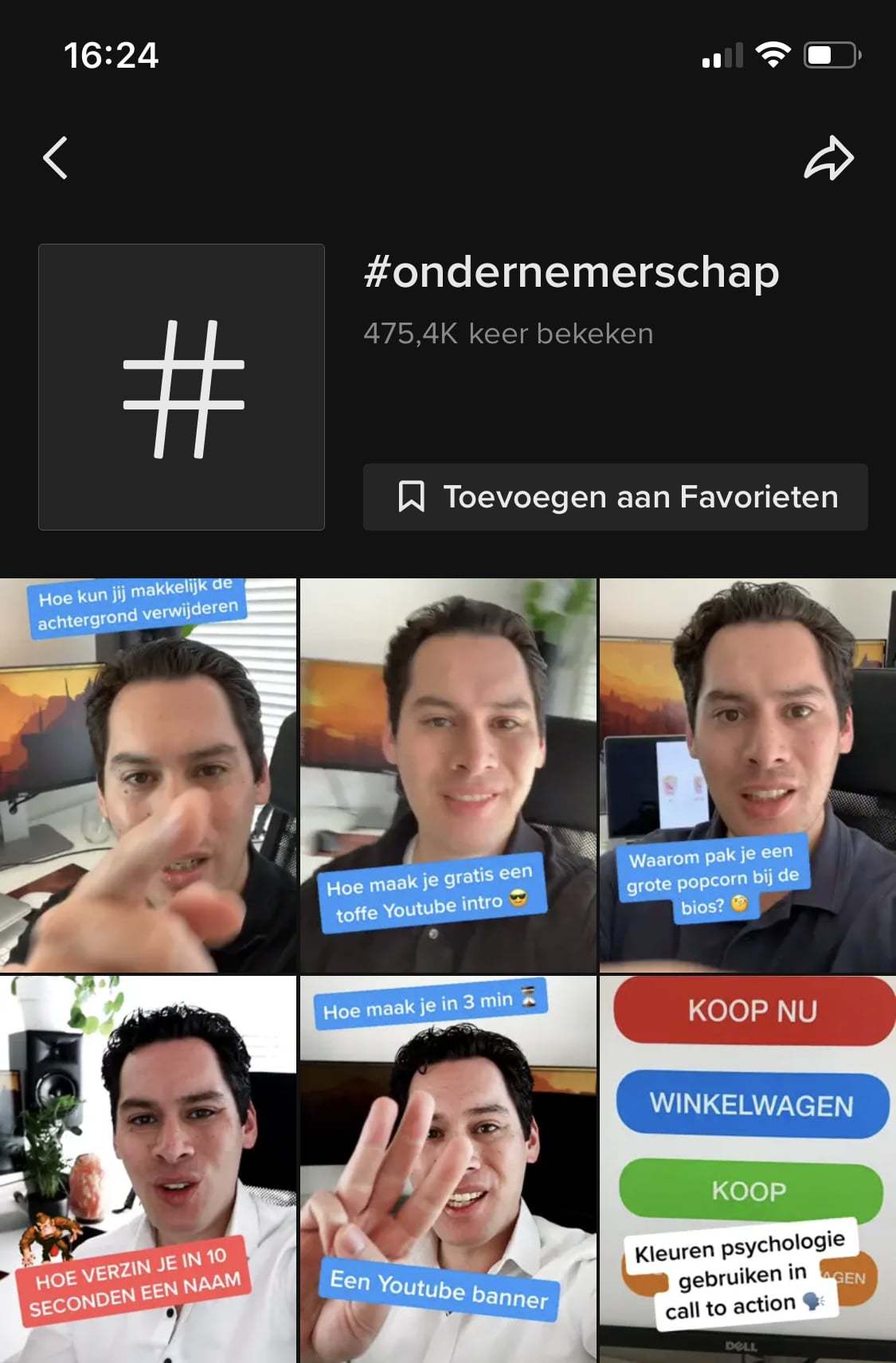 ondernemerschap op tiktok