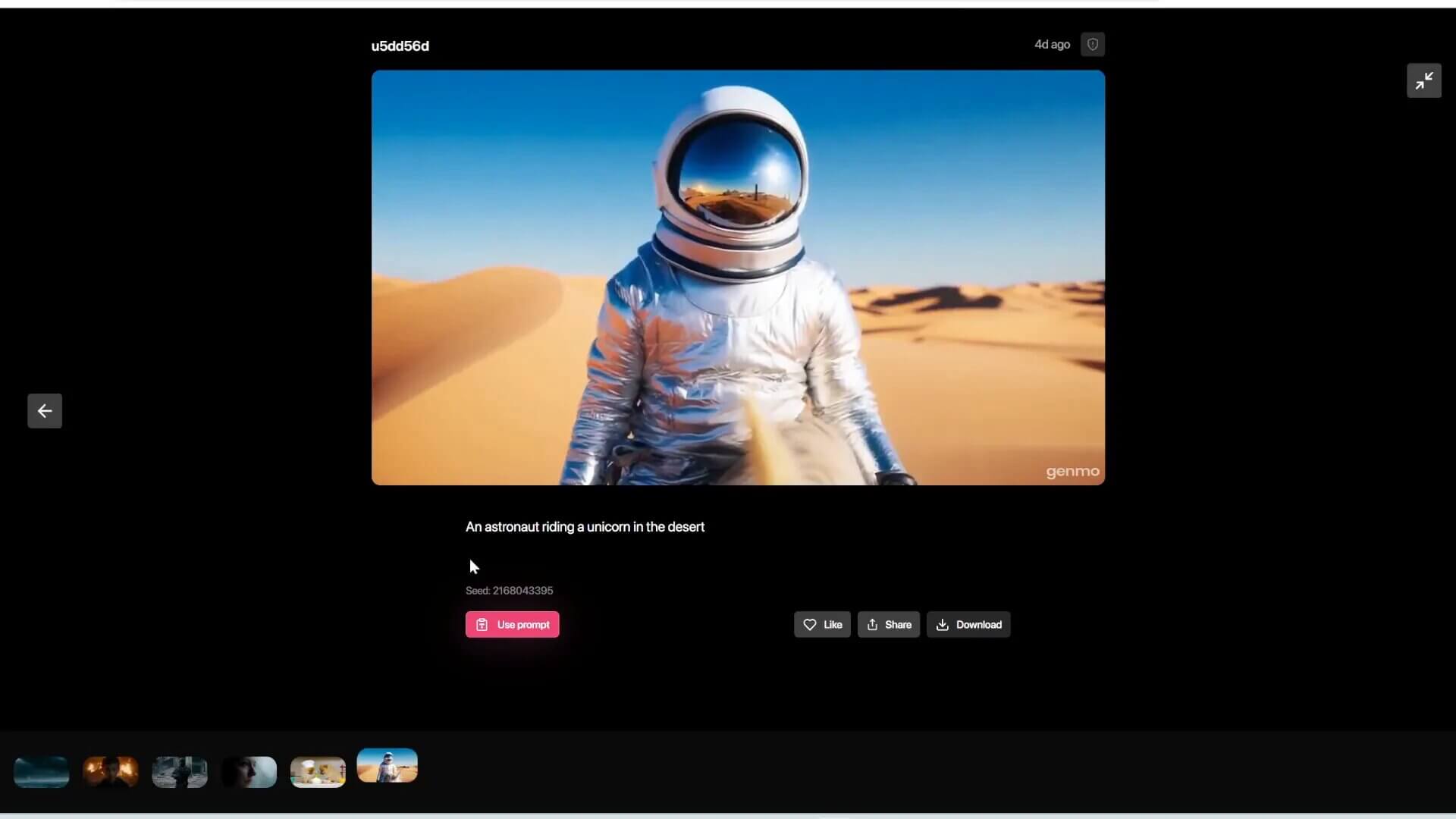Screenshot van Genmo Mochi 1 video