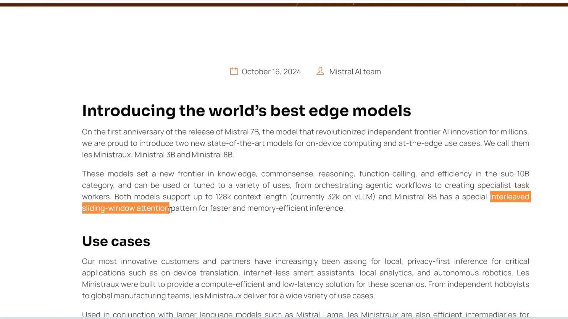 Mistral taalmodellen