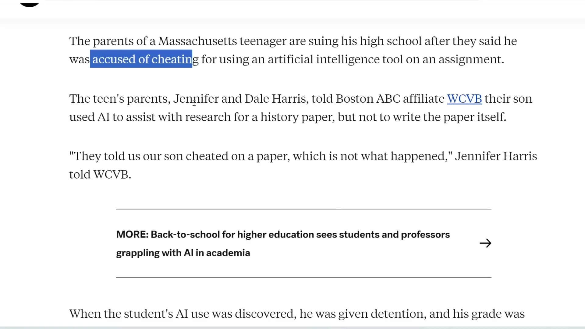 Rechtszaak over AI gebruik in school