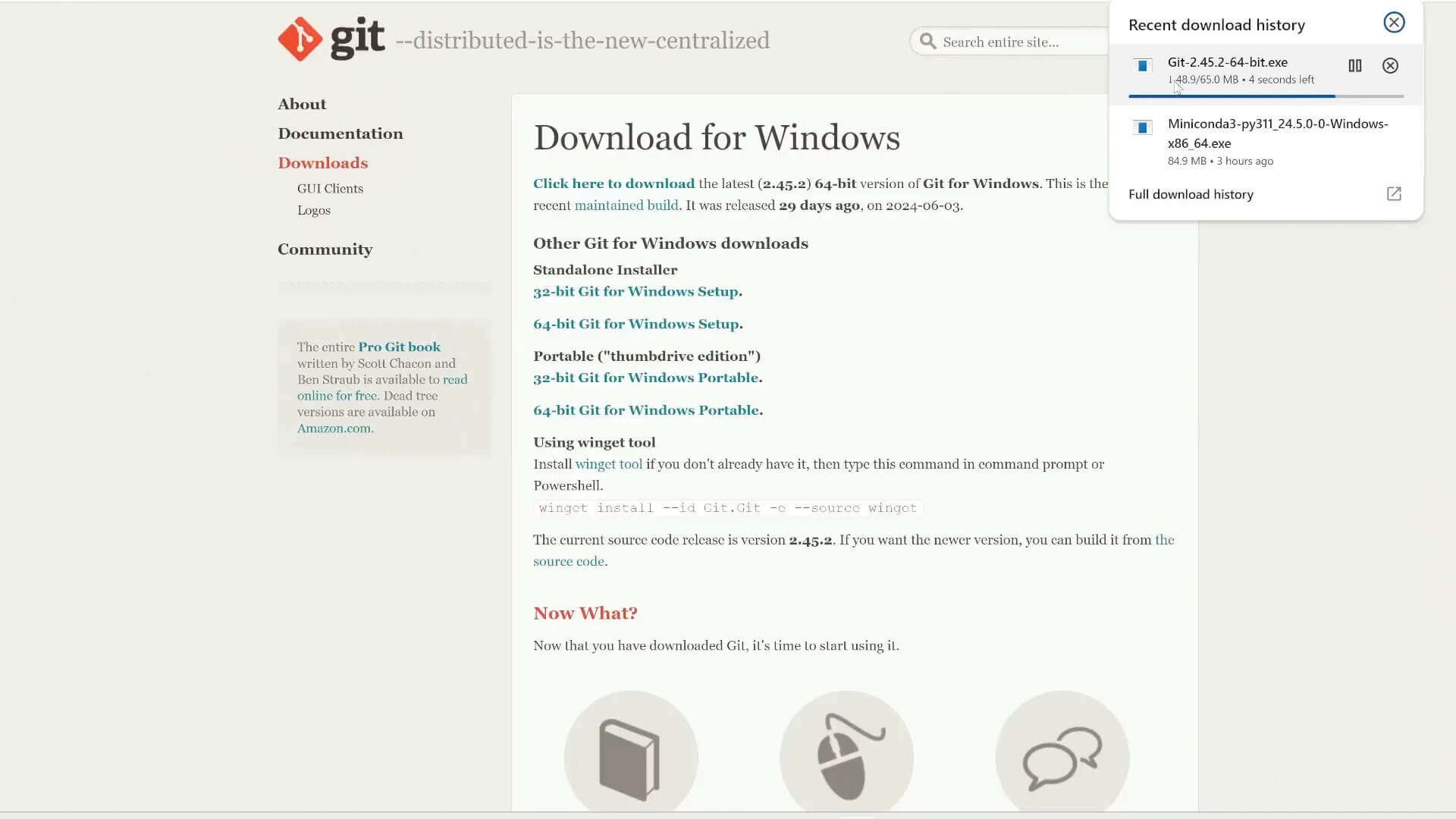 Git installatieproces